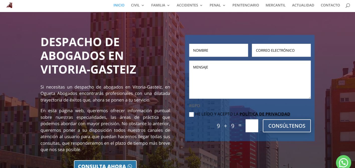 Página web barata despacho abogados