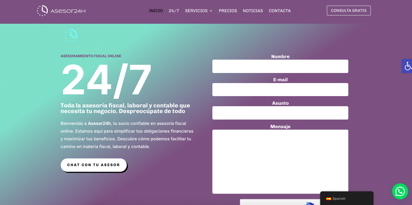 web para abogados y despachos desde 45 € : mes + IVA